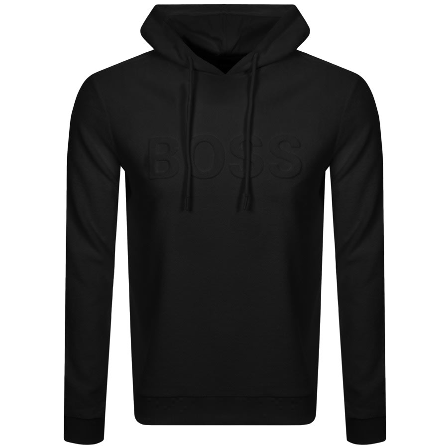 Alternative Image for ProductBOSS Towelling Hoodie Black1